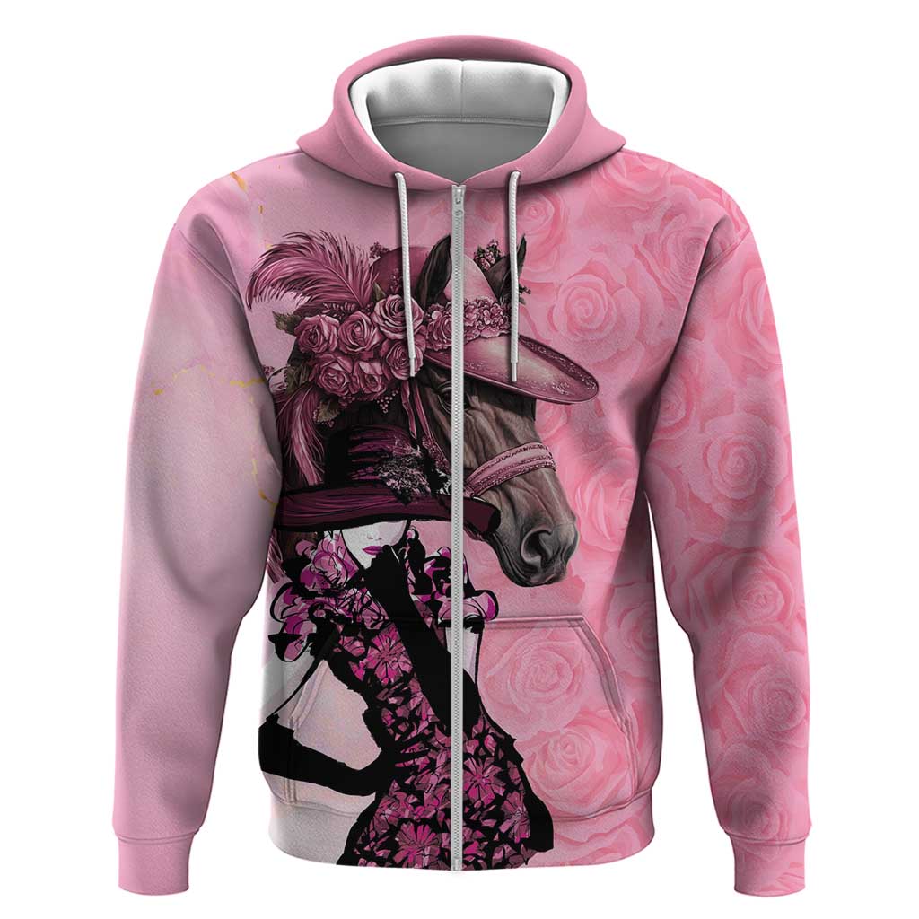 Kentucky Horse Racing Hoodie Derby Ladies With Roses
