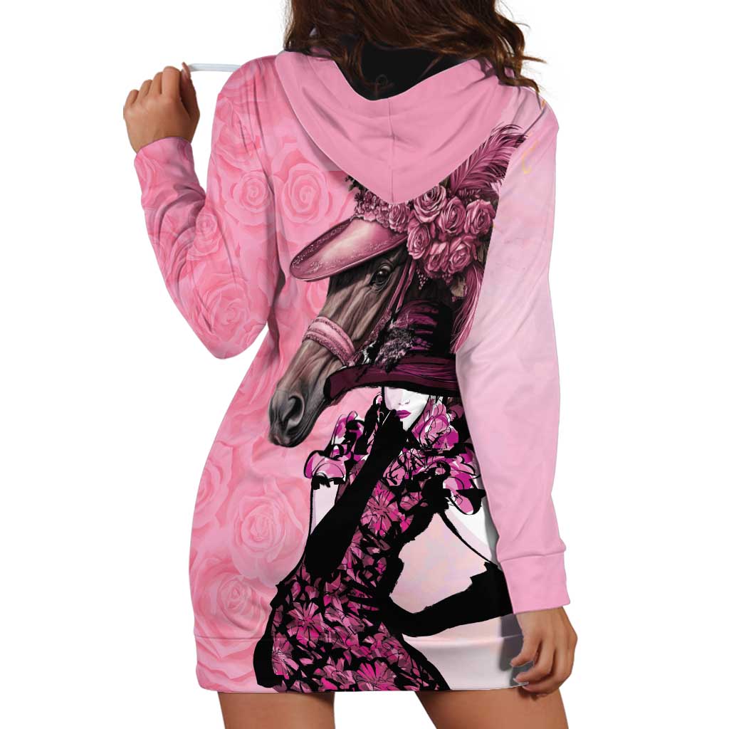 Kentucky Horse Racing Hoodie Dress Derby Ladies With Roses