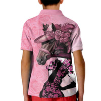 Kentucky Horse Racing Kid Polo Shirt Derby Ladies With Roses