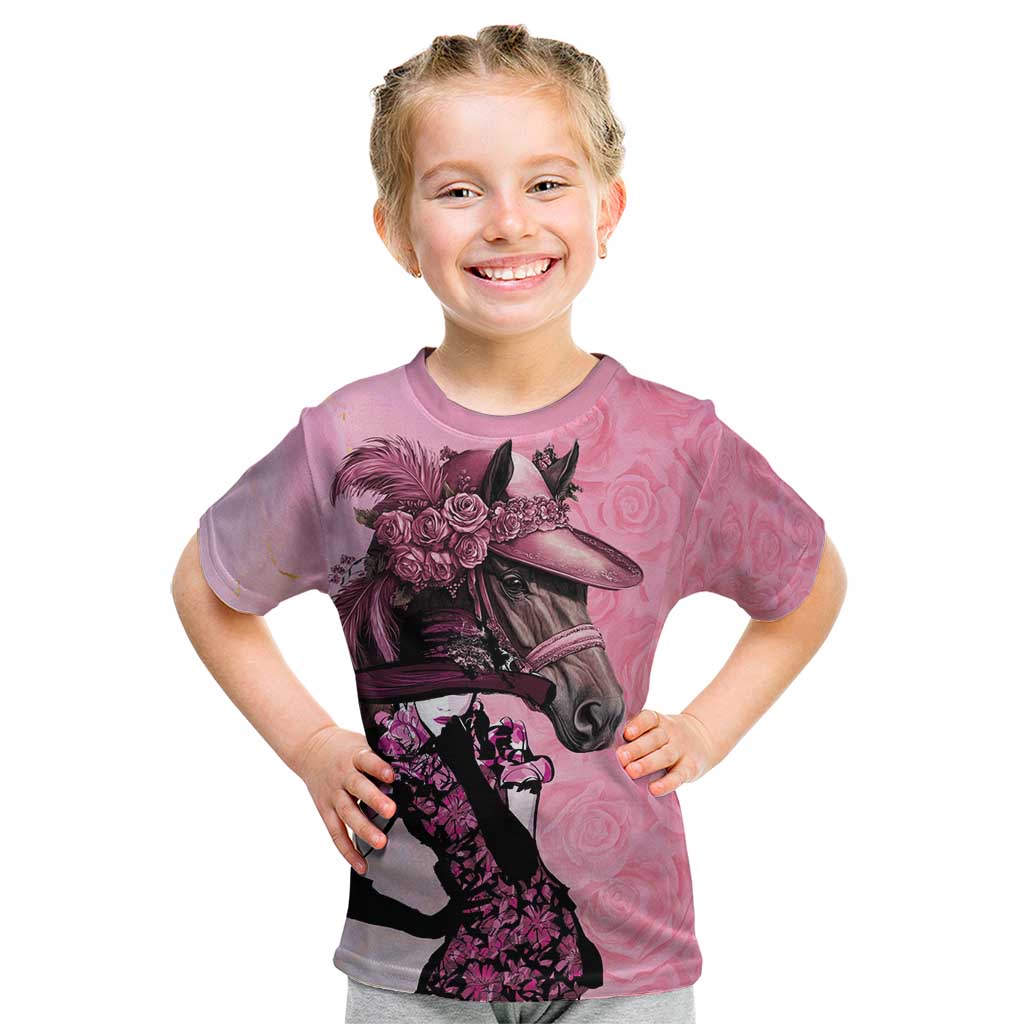 Kentucky Horse Racing Kid T Shirt Derby Ladies With Roses