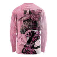 Kentucky Horse Racing Long Sleeve Shirt Derby Ladies With Roses