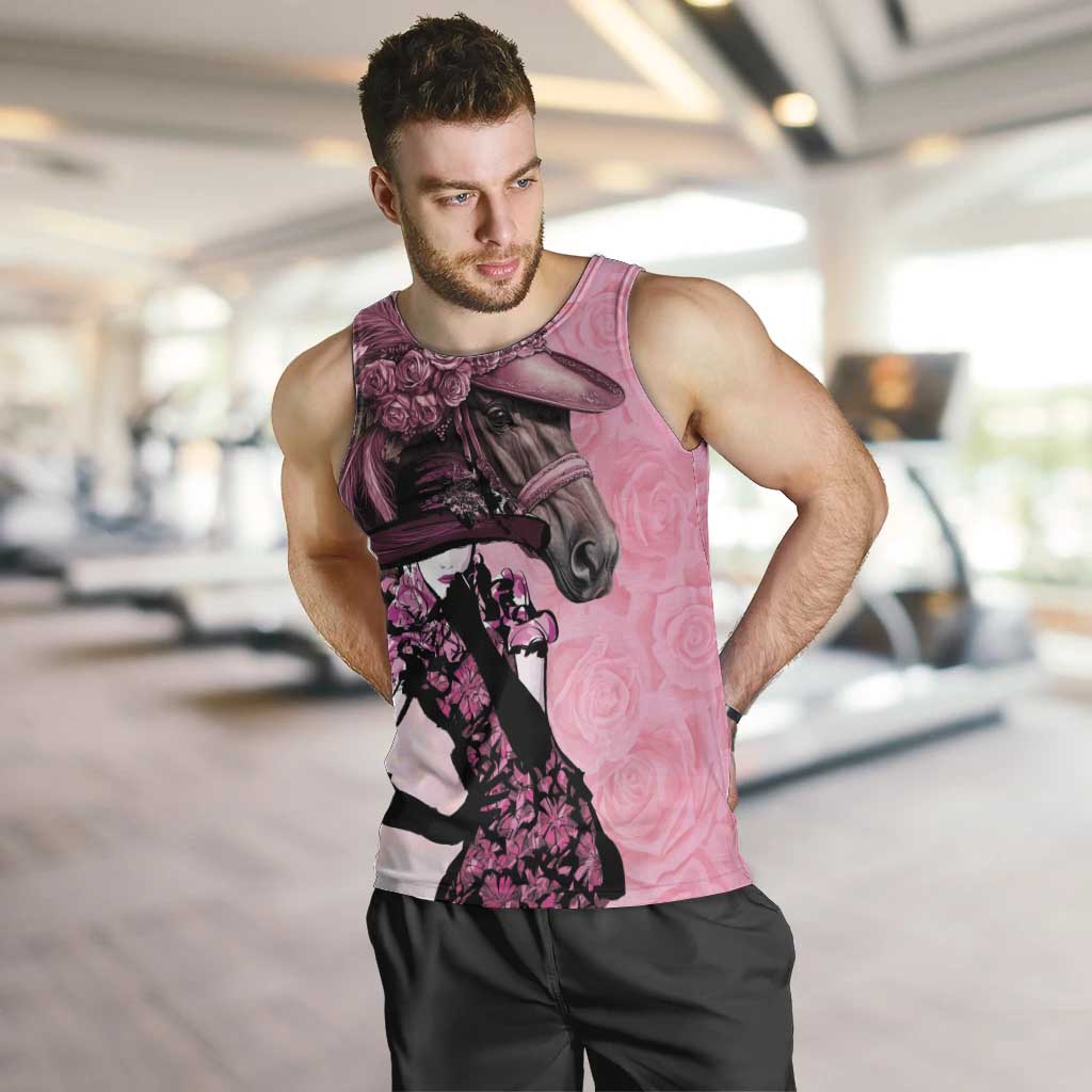 Kentucky Horse Racing Men Tank Top Derby Ladies With Roses