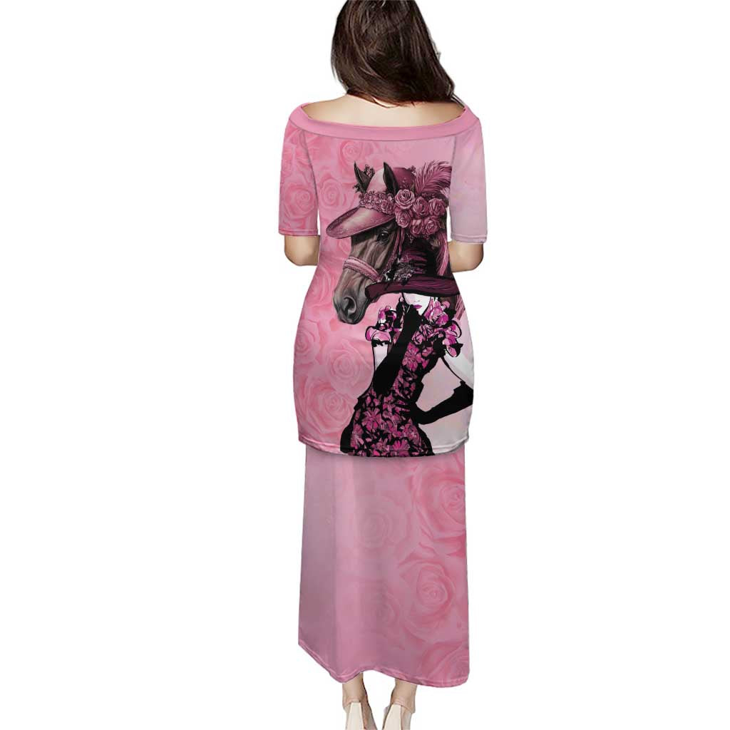 Kentucky Horse Racing Puletasi Derby Ladies With Roses