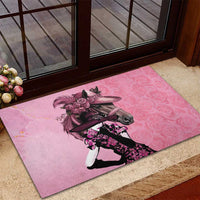 Kentucky Horse Racing Rubber Doormat Derby Ladies With Roses