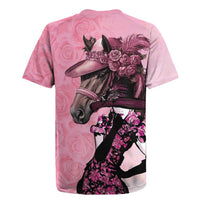 Kentucky Horse Racing Rugby Jersey Derby Ladies With Roses