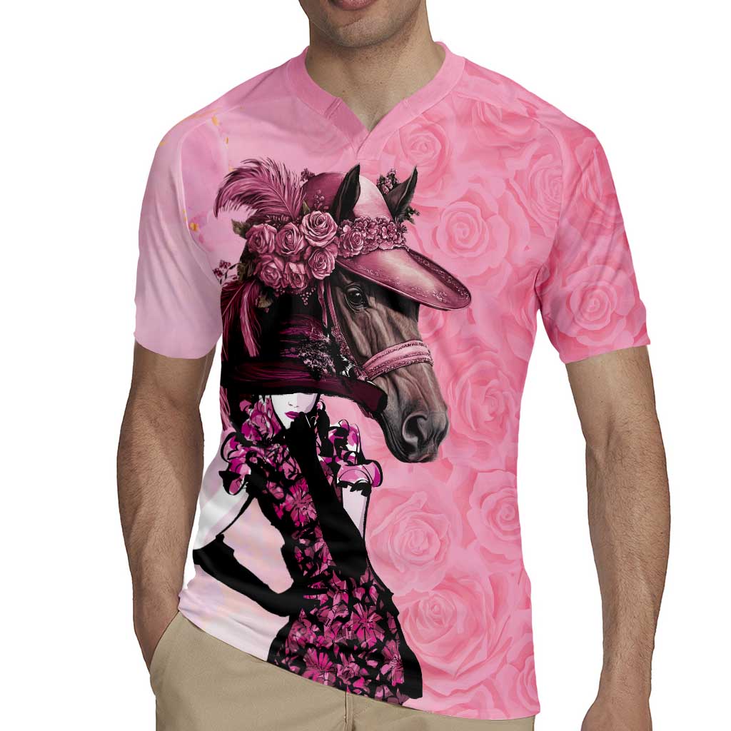 Kentucky Horse Racing Rugby Jersey Derby Ladies With Roses