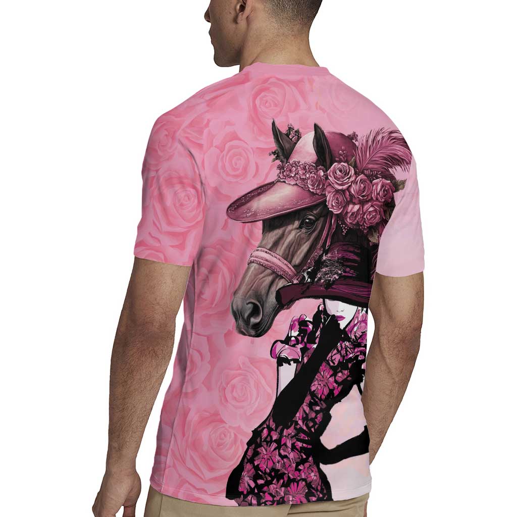 Kentucky Horse Racing Rugby Jersey Derby Ladies With Roses