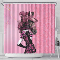 Kentucky Horse Racing Shower Curtain Derby Ladies With Roses
