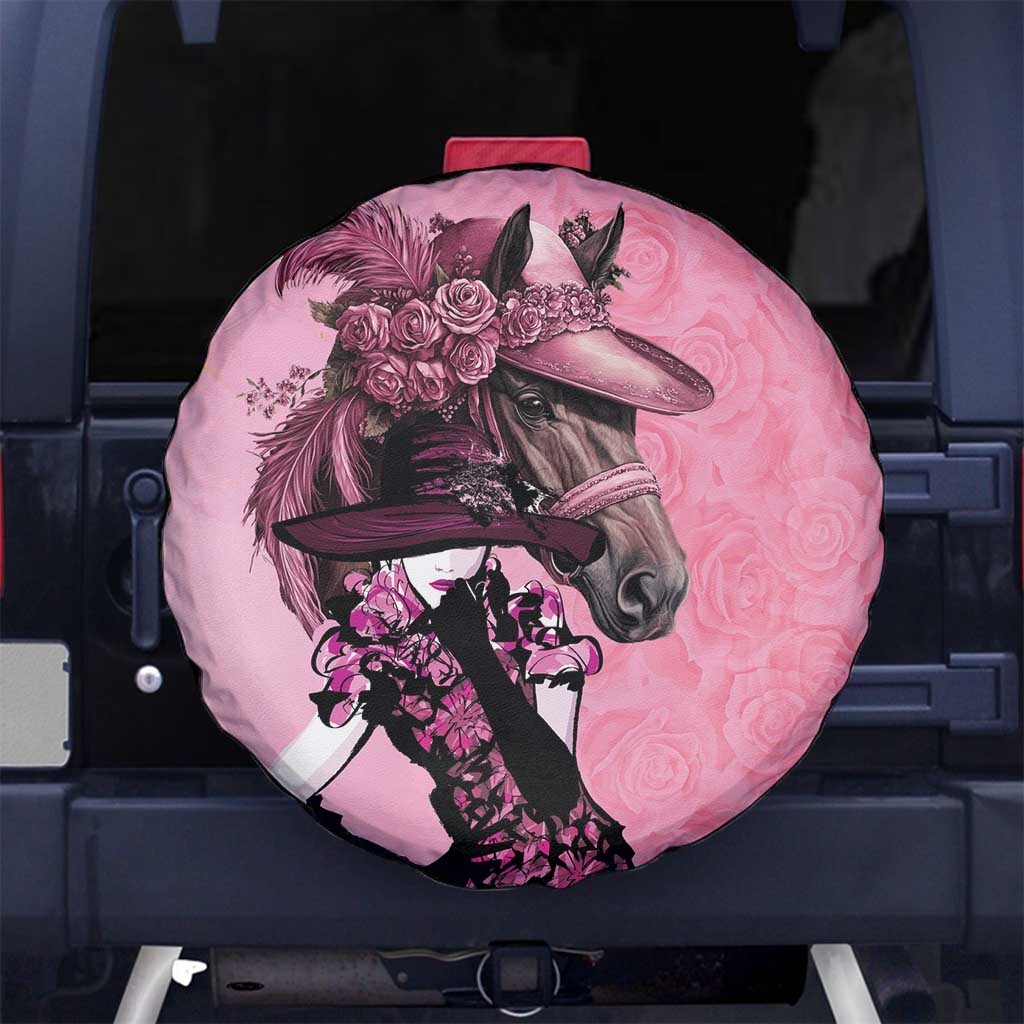 Kentucky Horse Racing Spare Tire Cover Derby Ladies With Roses
