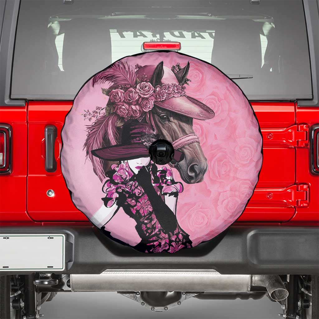 Kentucky Horse Racing Spare Tire Cover Derby Ladies With Roses