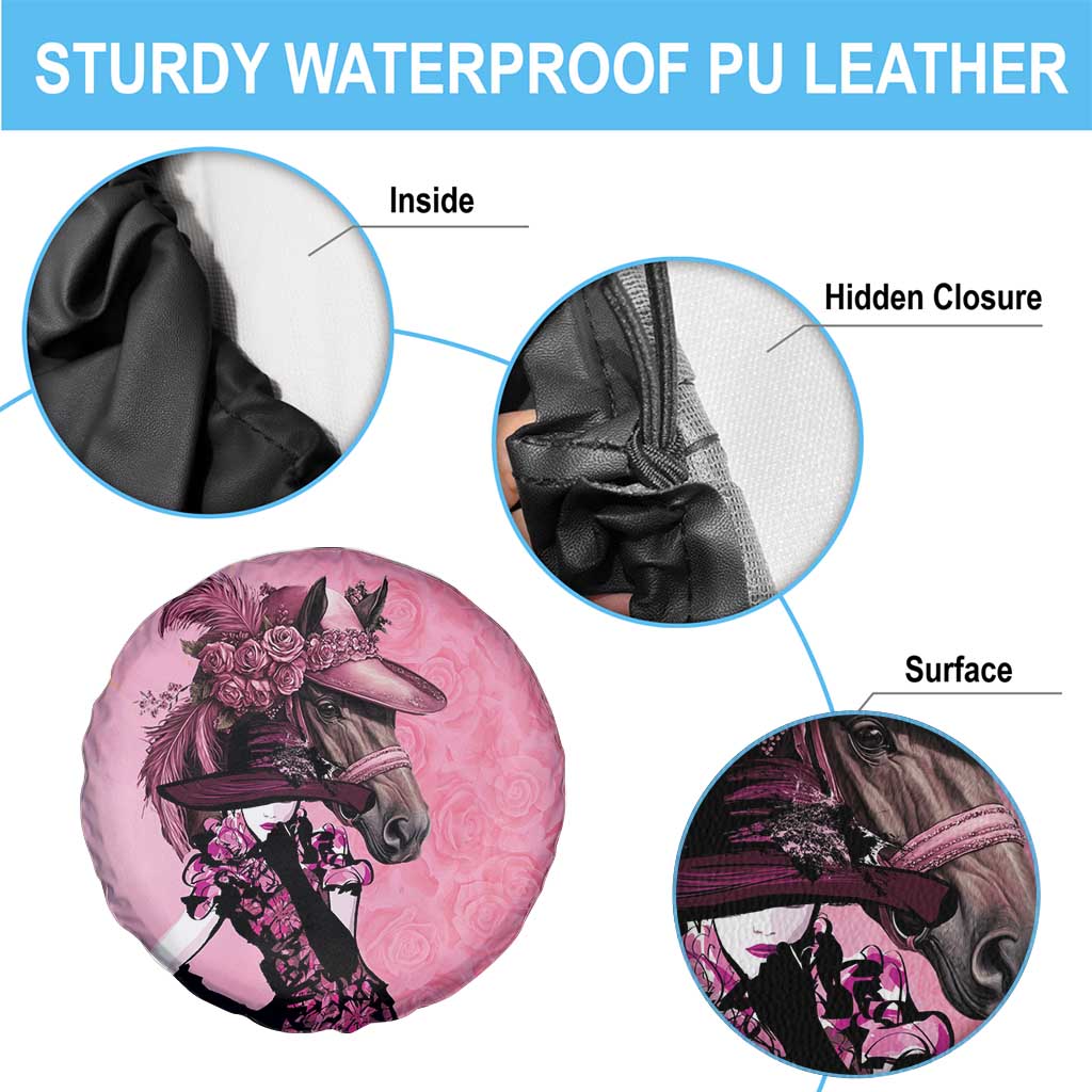 Kentucky Horse Racing Spare Tire Cover Derby Ladies With Roses