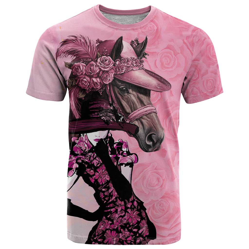 Kentucky Horse Racing T Shirt Derby Ladies With Roses