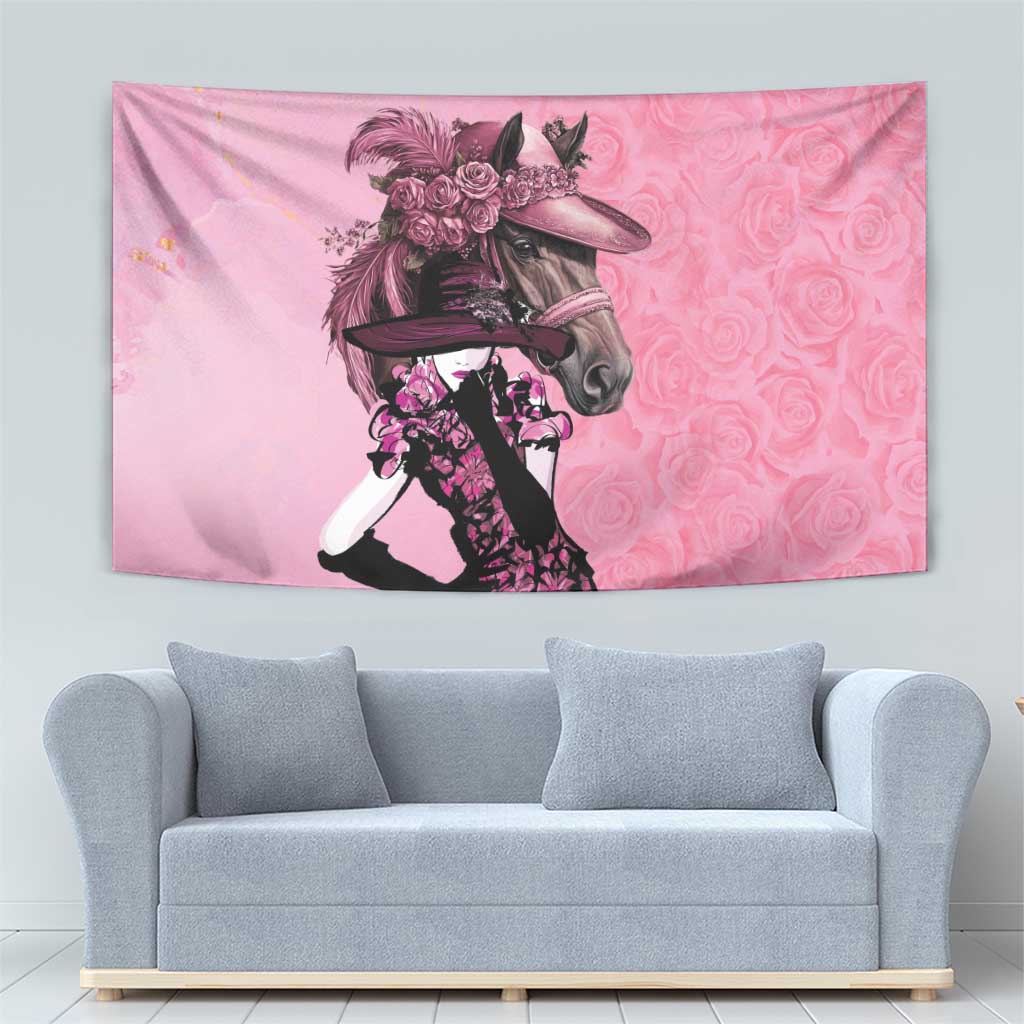 Kentucky Horse Racing Tapestry Derby Ladies With Roses