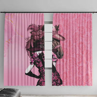 Kentucky Horse Racing Window Curtain Derby Ladies With Roses