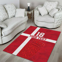 Custom Denmark Football Area Rug Danish Dynamite Go Champion