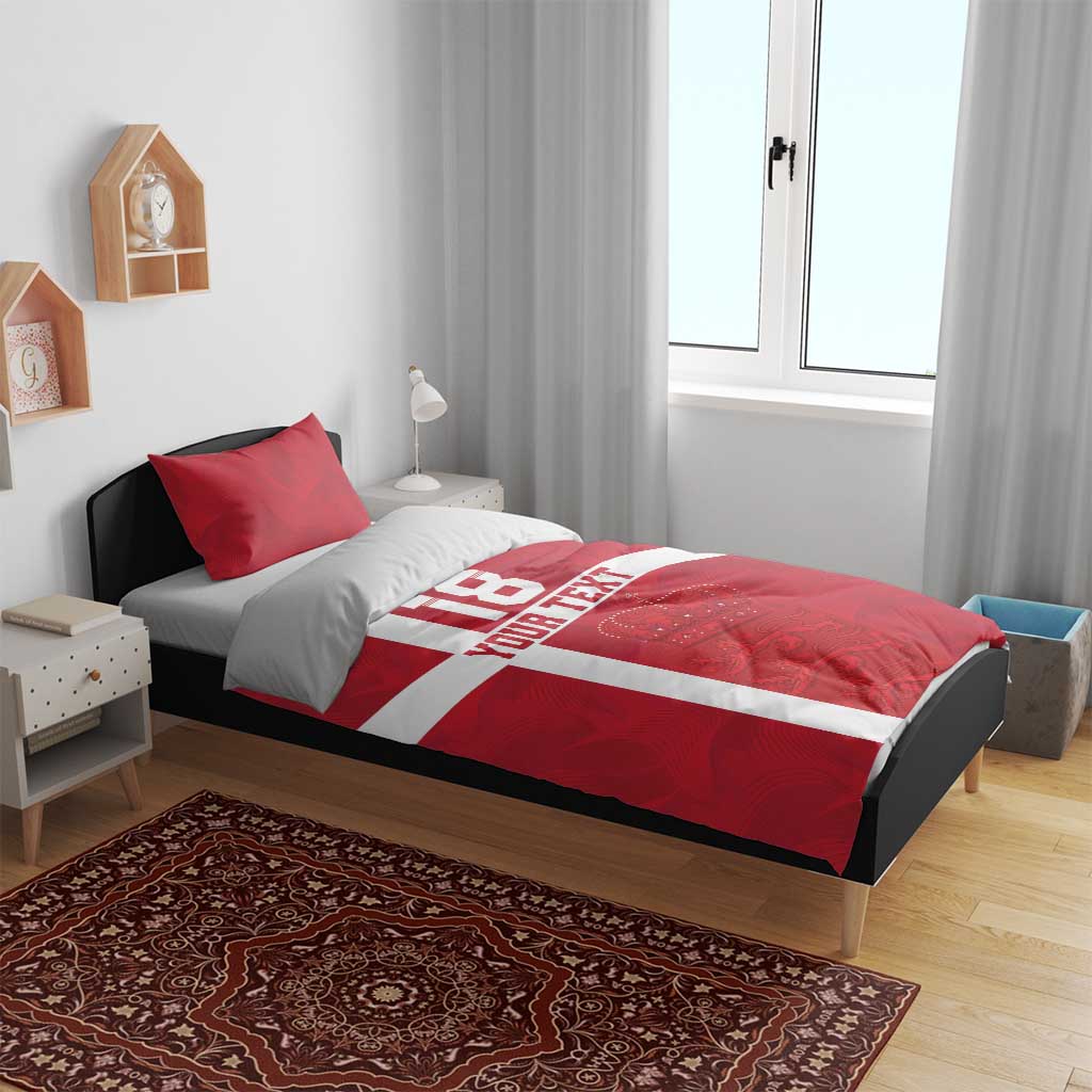 Custom Denmark Football Bedding Set Danish Dynamite Go Champion
