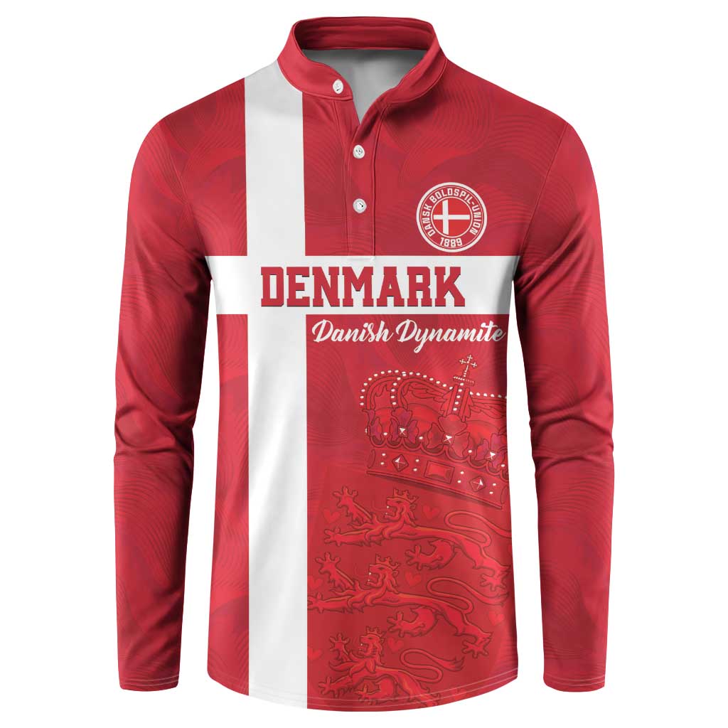 Custom Denmark Football Button Sweatshirt Danish Dynamite Go Champion