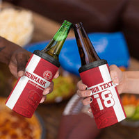 Custom Denmark Football 4 in 1 Can Cooler Tumbler Danish Dynamite Go Champion