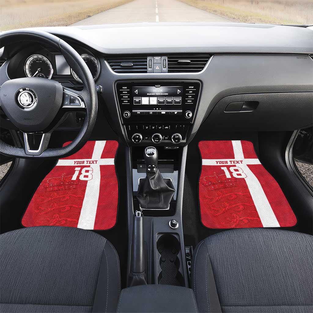 Custom Denmark Football Car Mats Danish Dynamite Go Champion