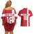Custom Denmark Football Couples Matching Off Shoulder Short Dress and Hawaiian Shirt Danish Dynamite Go Champion