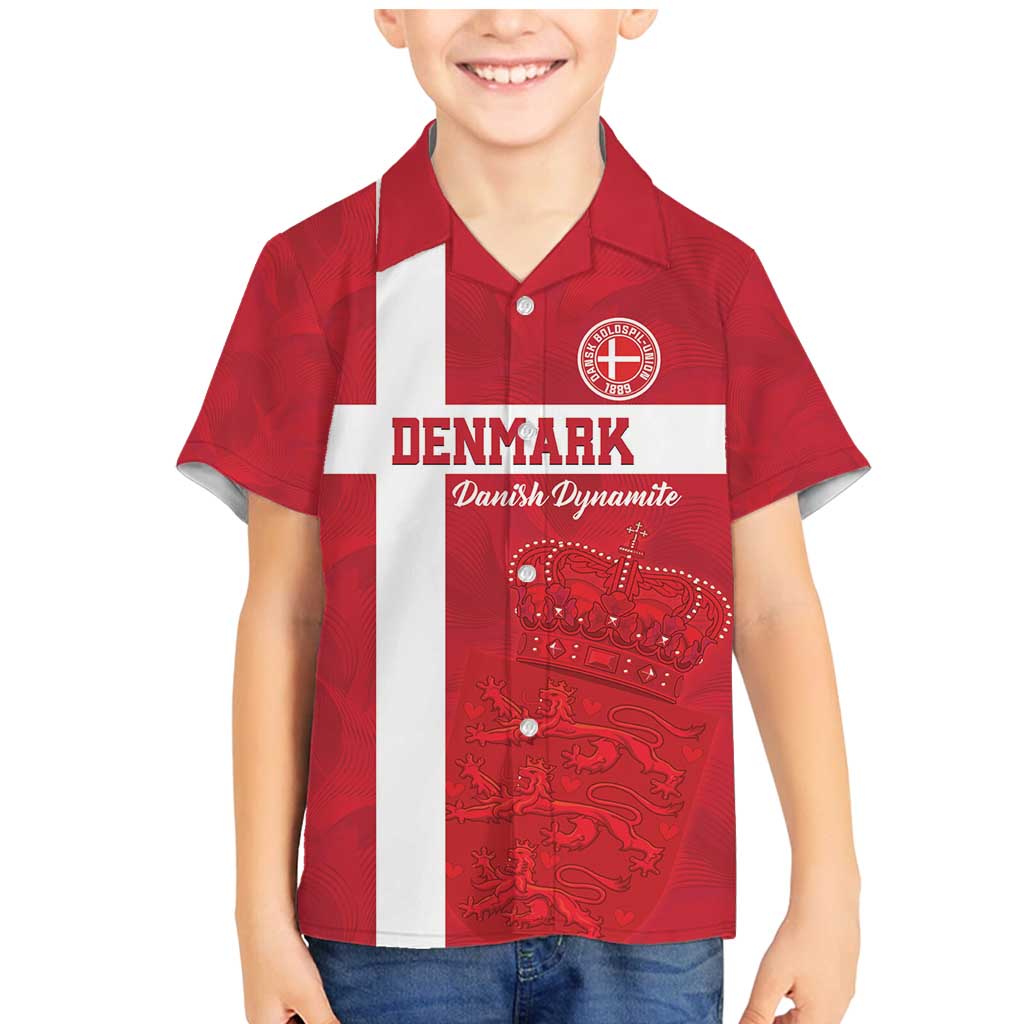 Custom Denmark Football Family Matching Mermaid Dress and Hawaiian Shirt Danish Dynamite Go Champion