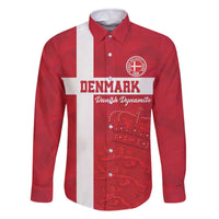 Custom Denmark Football Family Matching Off The Shoulder Long Sleeve Dress and Hawaiian Shirt Danish Dynamite Go Champion