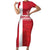 Custom Denmark Football Family Matching Short Sleeve Bodycon Dress and Hawaiian Shirt Danish Dynamite Go Champion