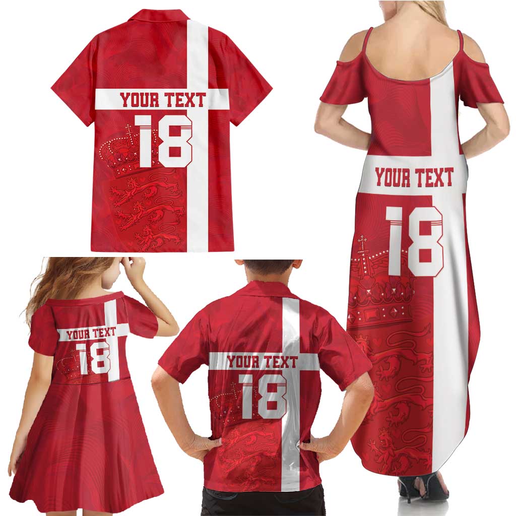 Custom Denmark Football Family Matching Summer Maxi Dress and Hawaiian Shirt Danish Dynamite Go Champion