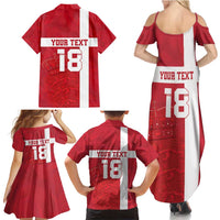 Custom Denmark Football Family Matching Summer Maxi Dress and Hawaiian Shirt Danish Dynamite Go Champion
