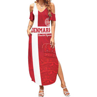Custom Denmark Football Family Matching Summer Maxi Dress and Hawaiian Shirt Danish Dynamite Go Champion