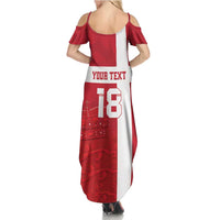 Custom Denmark Football Family Matching Summer Maxi Dress and Hawaiian Shirt Danish Dynamite Go Champion