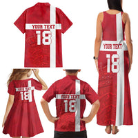 Custom Denmark Football Family Matching Tank Maxi Dress and Hawaiian Shirt Danish Dynamite Go Champion
