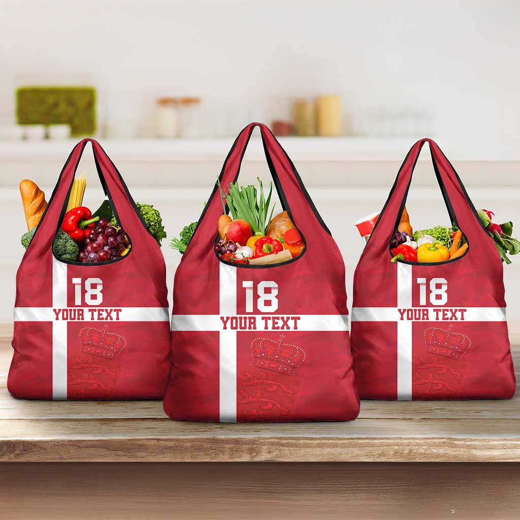 Custom Denmark Football Grocery Bag Danish Dynamite Go Champion