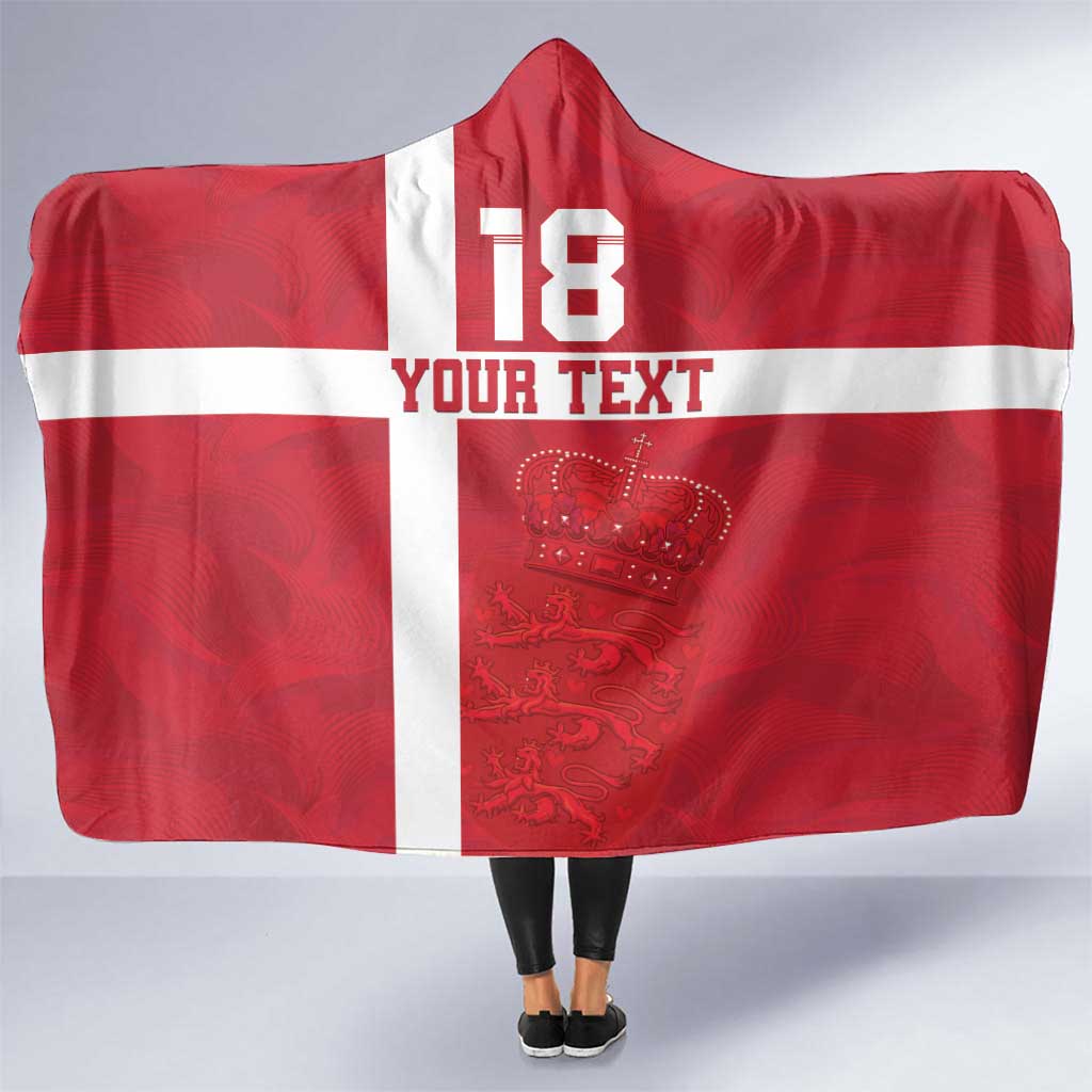 Custom Denmark Football Hooded Blanket Danish Dynamite Go Champion