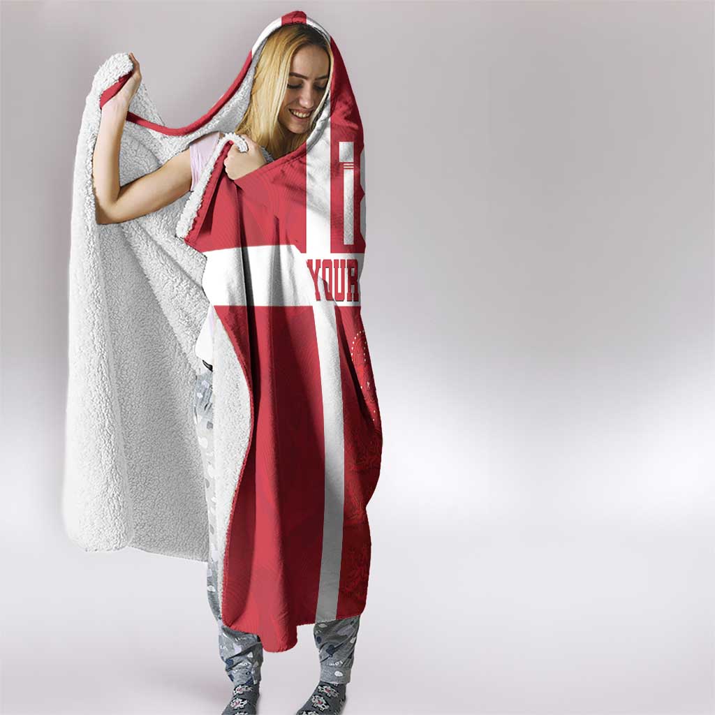 Custom Denmark Football Hooded Blanket Danish Dynamite Go Champion