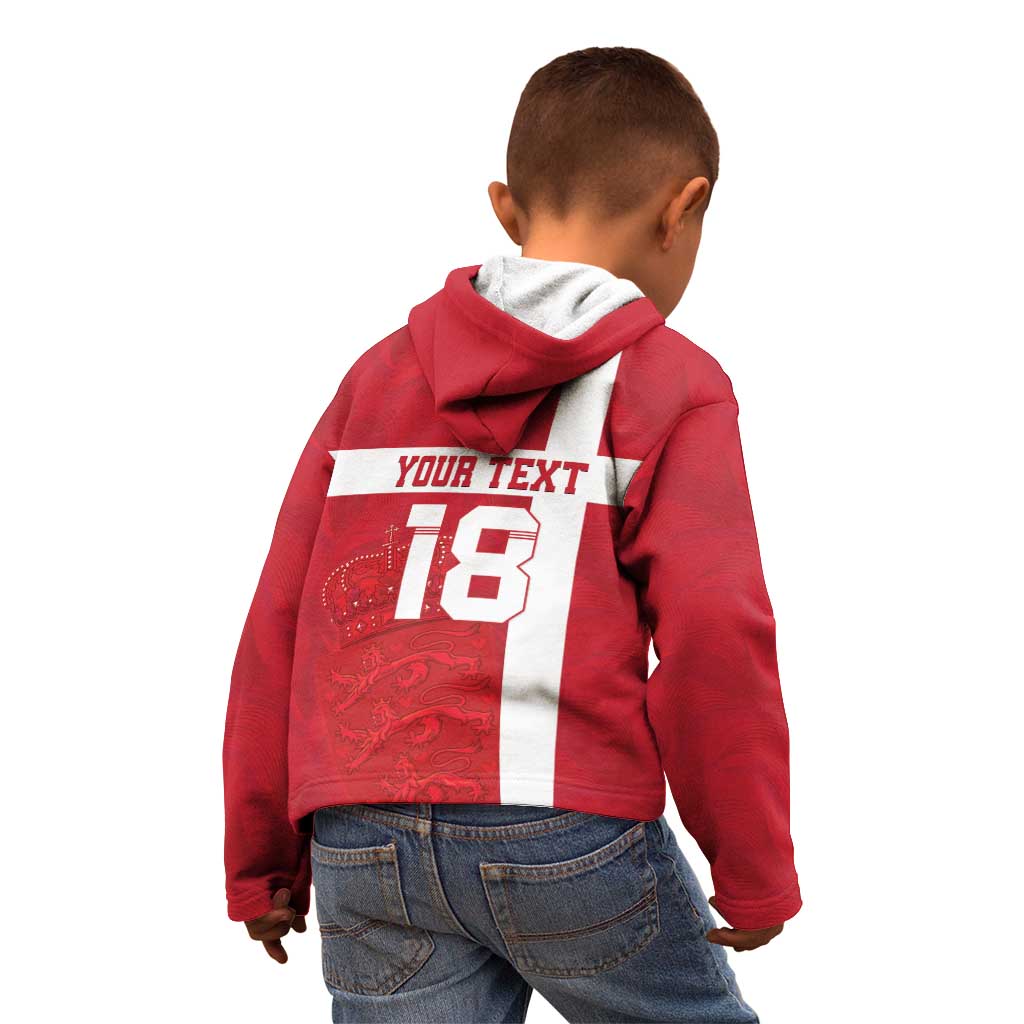 Custom Denmark Football Kid Hoodie Danish Dynamite Go Champion