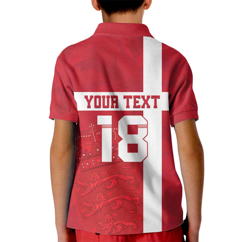 Custom Denmark Football Kid Polo Shirt Danish Dynamite Go Champion