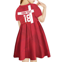 Custom Denmark Football Kid Short Sleeve Dress Danish Dynamite Go Champion
