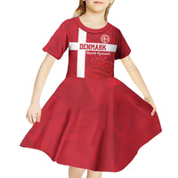 Custom Denmark Football Kid Short Sleeve Dress Danish Dynamite Go Champion
