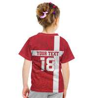 Custom Denmark Football Kid T Shirt Danish Dynamite Go Champion