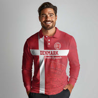 Custom Denmark Football Long Sleeve Polo Shirt Danish Dynamite Go Champion