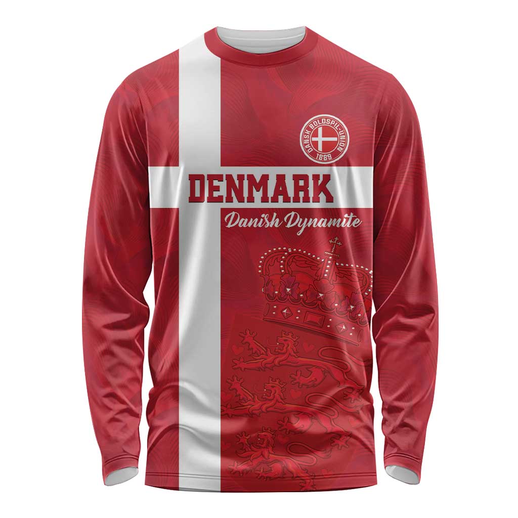 Custom Denmark Football Long Sleeve Shirt Danish Dynamite Go Champion