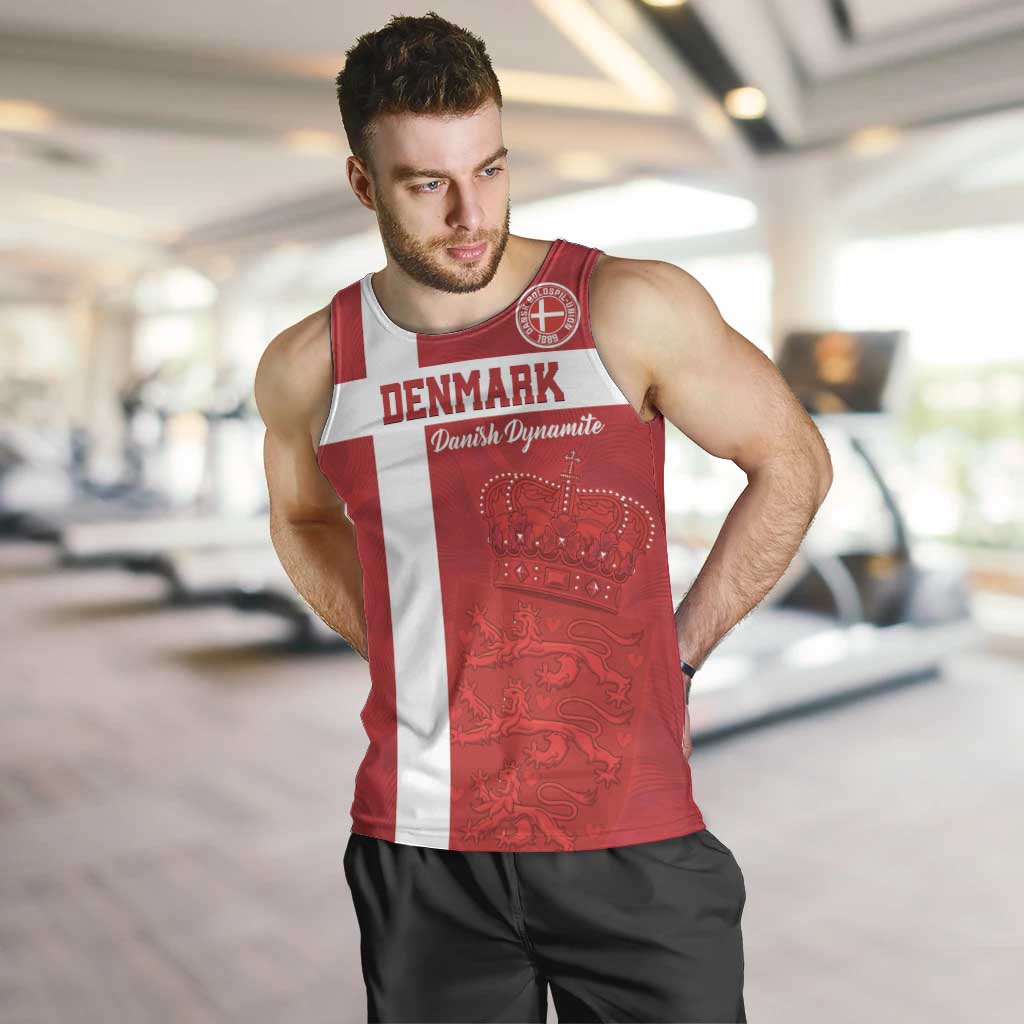 Custom Denmark Football Men Tank Top Danish Dynamite Go Champion