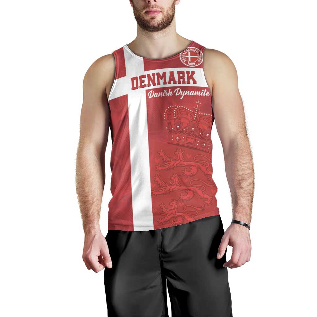 Custom Denmark Football Men Tank Top Danish Dynamite Go Champion