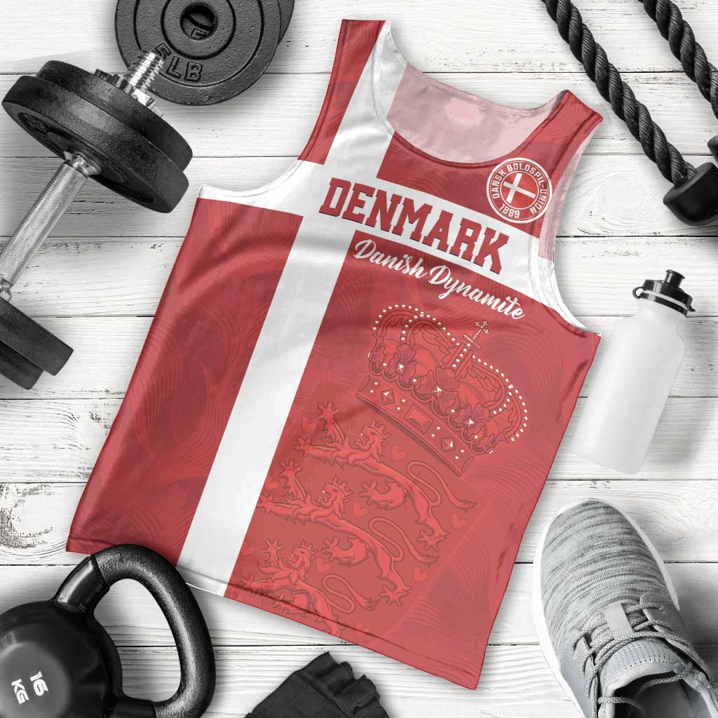 Custom Denmark Football Men Tank Top Danish Dynamite Go Champion