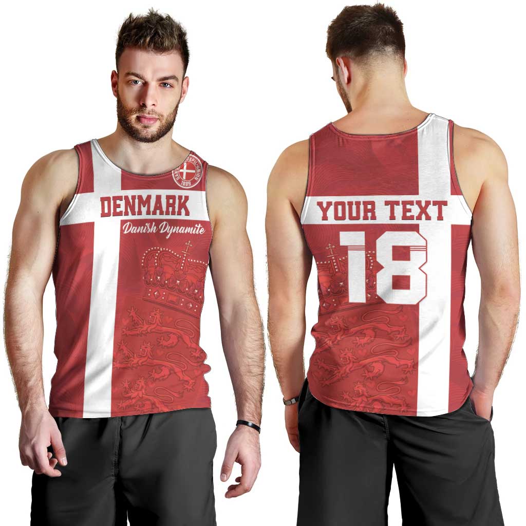 Custom Denmark Football Men Tank Top Danish Dynamite Go Champion