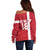 Custom Denmark Football Off Shoulder Sweater Danish Dynamite Go Champion