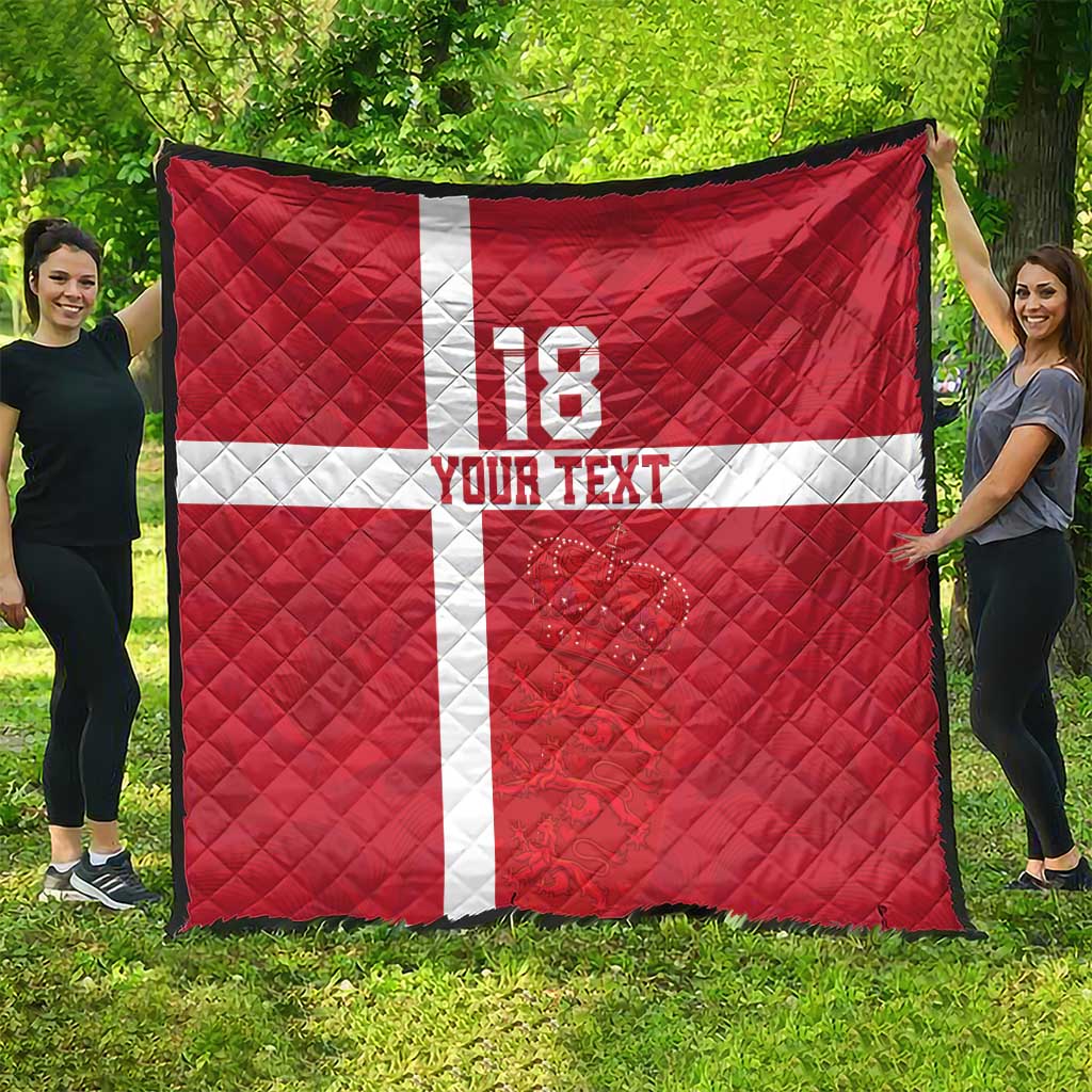 Custom Denmark Football Quilt Danish Dynamite Go Champion