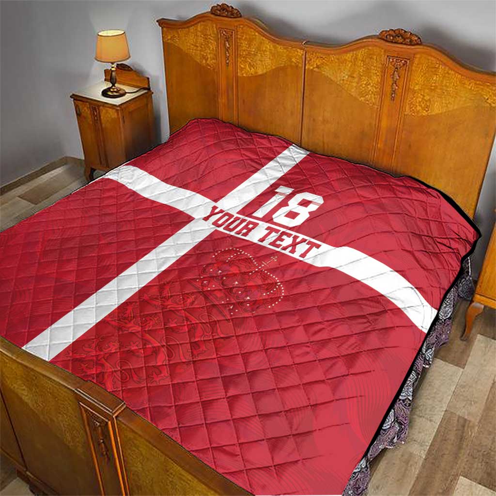 Custom Denmark Football Quilt Danish Dynamite Go Champion