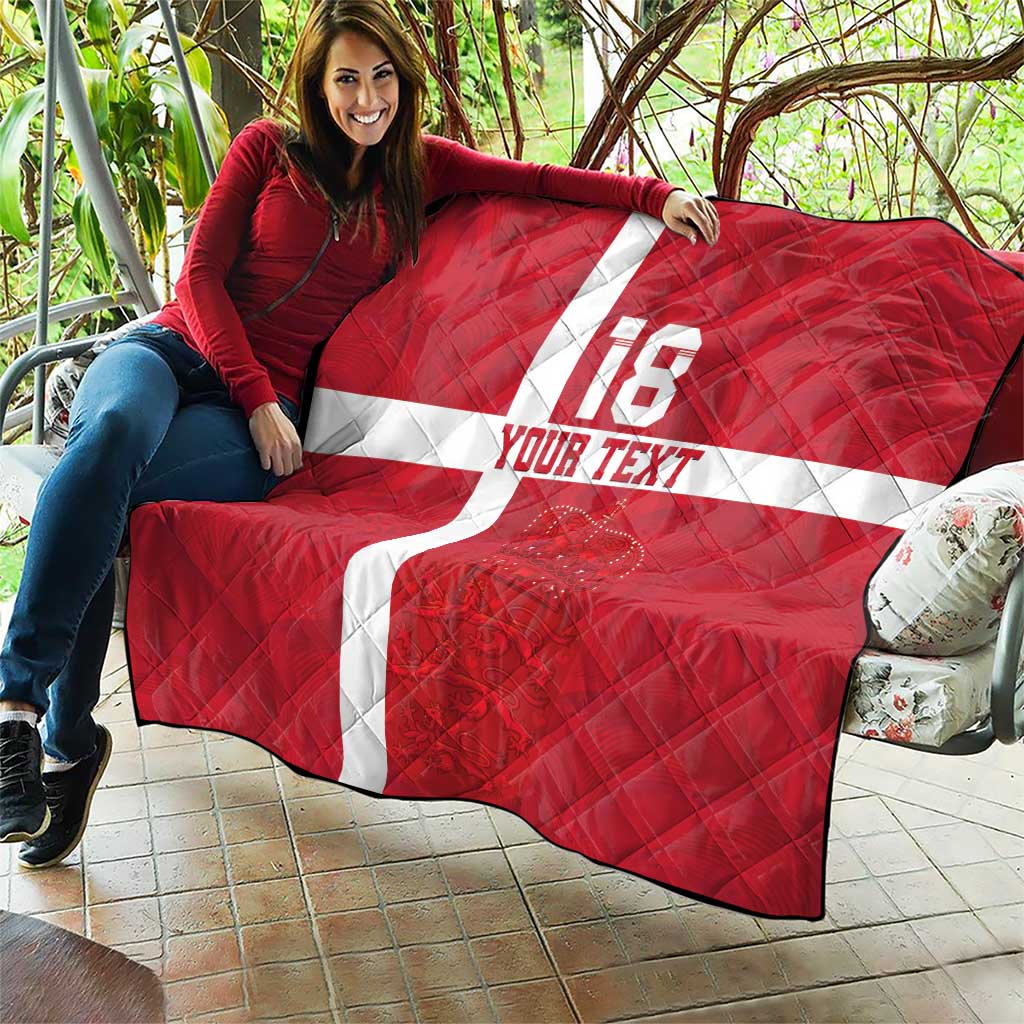 Custom Denmark Football Quilt Danish Dynamite Go Champion
